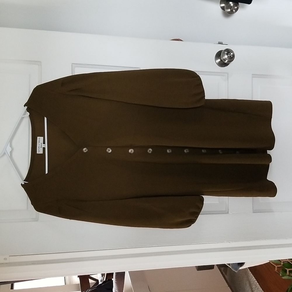 Madewell Texture & Thread Crepe Dress with Balloon Sleeves